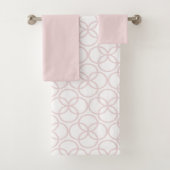 Ellipse und graue Überschneidungen Badhandtuch Set (Insitu)