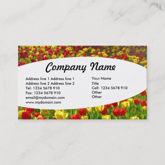 Elliptisch - Meer der Tulipen Visitenkarte (Vorderseite)