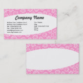 Elliptisch - rosa, floral visitenkarte (Vorne/Hinten)