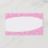 Elliptisch - rosa, floral visitenkarte (Rückseite)