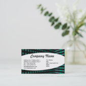 Elliptisch - Tone Corner - Aqua Visitenkarte (Stehend Vorderseite)