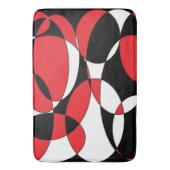 Elliptische Badematte, schwarz, weiß und rot Badematte (Vorderseite Vertikal)