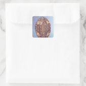 Elliptische Reliquie Quadratischer Aufkleber (Tasche)