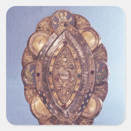 Elliptische Reliquie Quadratischer Aufkleber (Vorderseite)