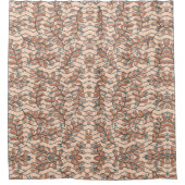 Elliptischer Botanischer Abstrakter Joystick Duschvorhang (Vorderseite)