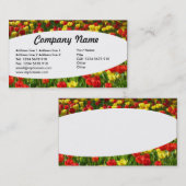 Elliptisches Meer von Tulipen III Visitenkarte (Vorne/Hinten)