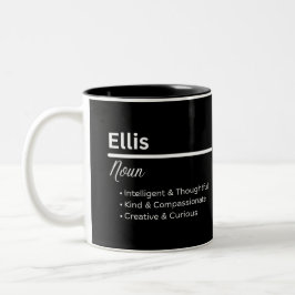 Ellis Boy Name Definition Personalized Mug Zweifarbige Tasse