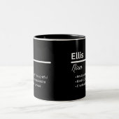Ellis Boy Name Definition Personalized Mug Zweifarbige Tasse (Mittel)