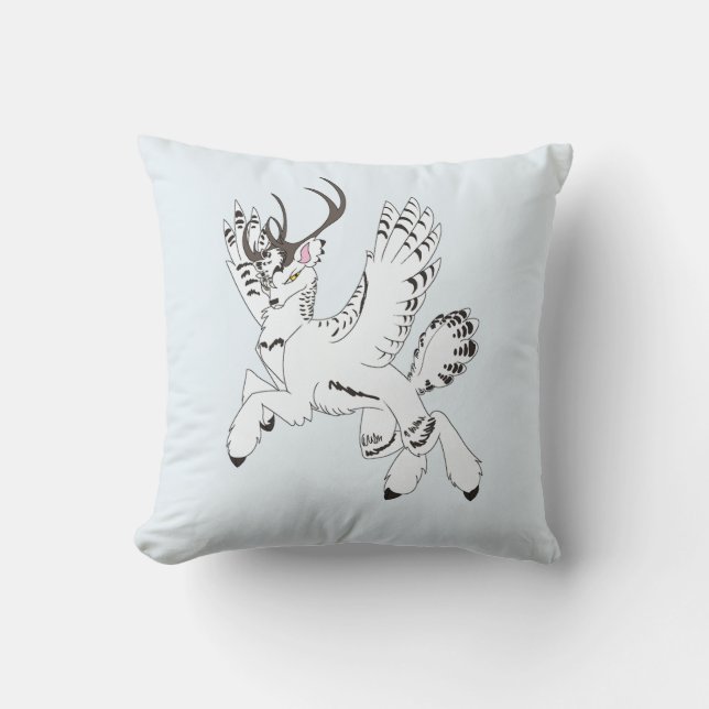 Ellis Dark Fantasy Reindeer Accent Pillow Kissen (Vorderseite)