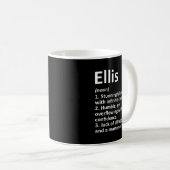 Ellis Definition D Name Funny Birthday Kaffeetasse (VorderseiteRechts)