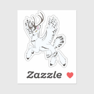 Ellis Fantasy Reindeer Custom-Cut Vinyl Sticker
