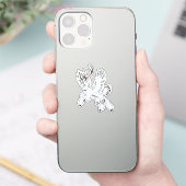 Ellis Fantasy Reindeer Custom-Cut Vinyl Sticker (Telefon)