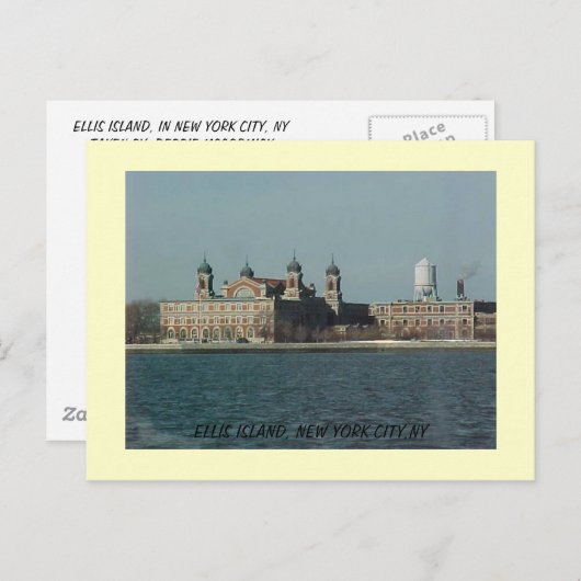 ELLIS INSEL, ELLIS INSEL, NEW YORK CITY, NY POSTKARTE (Vorne/Hinten)