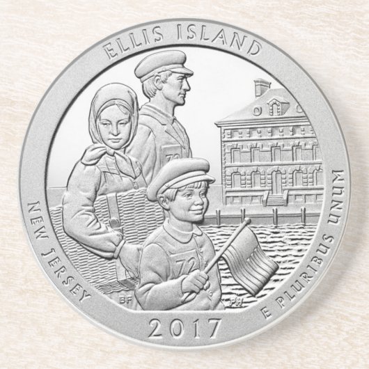 ELLIS ISLAND COIN GETRÄNKEUNTERSETZER (Vorne)