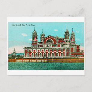 Ellis Island, New York City, im Vintage-Stil Postkarte