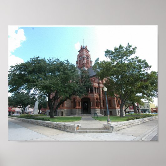 Ellis Landkreis Courthouse, Waxahachie, Texas Poster (Vorne)