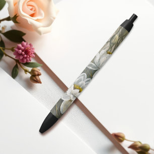 Ellis Rowan White Water Lily Vintage Blume Kugelschreiber