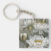 Ellis Rowan White Water Lily Vintage Blume Schlüsselanhänger (Vorderseite)