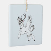 Ellis-Untamed Arctic OC Fantasy Winged Reindeer Keramikornament (Rechts)