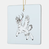 Ellis-Untamed Arctic OC Fantasy Winged Reindeer Keramikornament (Links)