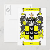 Ellis-Wappen Postkarte (Vorne/Hinten)