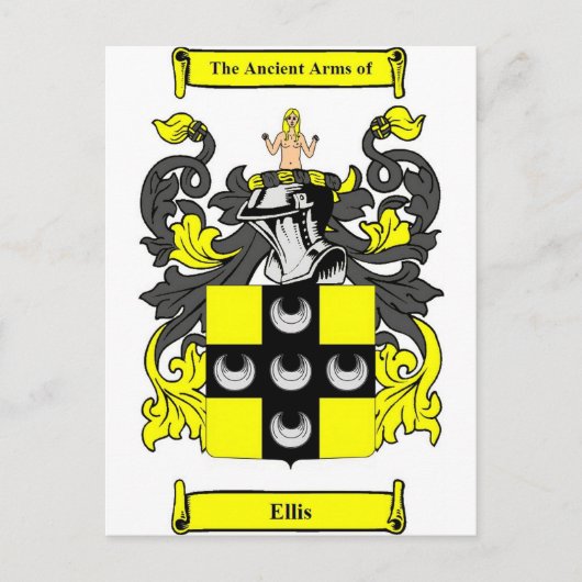 Ellis-Wappen Postkarte (Vorderseite)