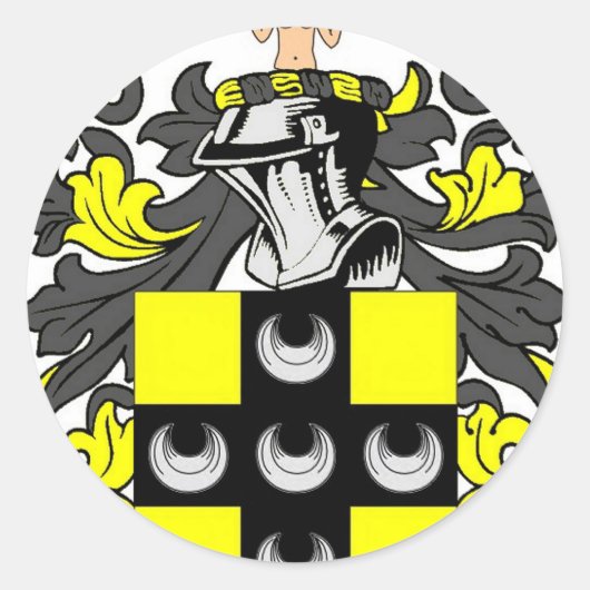 Ellis-Wappen Runder Aufkleber (Vorderseite)