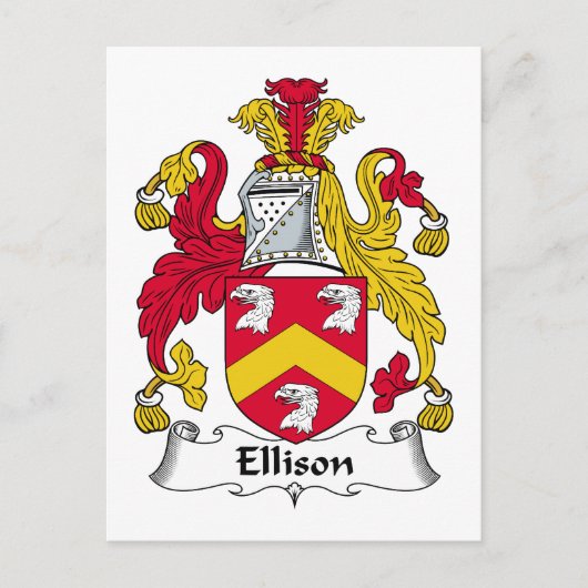 Ellison Familienwappen Postkarte (Vorderseite)