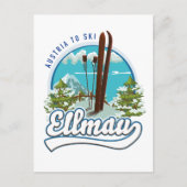 Ellmau Österreich: Logo für Ski Postkarte (Vorderseite)