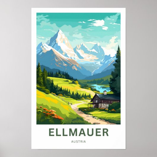 Ellmauer Austria Travel Print Poster (Vorne)