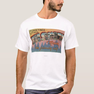 Ellsworth, Maine - große Buchstabe-Szenen T-Shirt