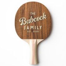 Elm Wood Retro Familienname & Jahr