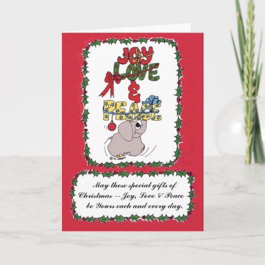 Elman die Elefantlager Feriengeschenke Feiertagskarte (Vorderseite)