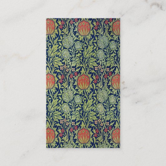 Elmcote, 1900 von William Morris Visitenkarte (Vorderseite)