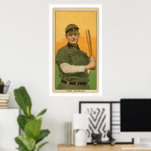Elmer Flick Baseball Card 1909 Poster (Heimbüro)