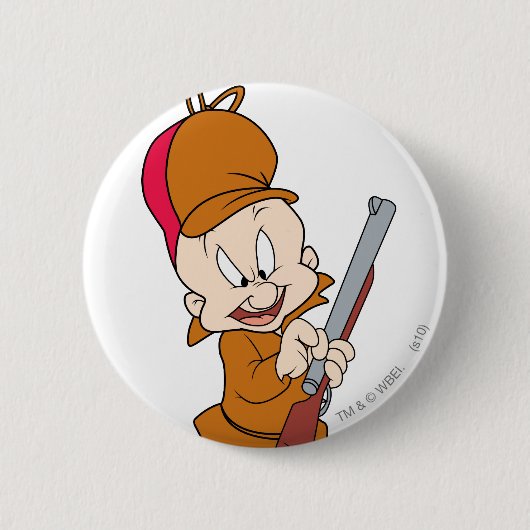 ELMER FUDD™ bereit für die Jagd Button (Vorderseite)