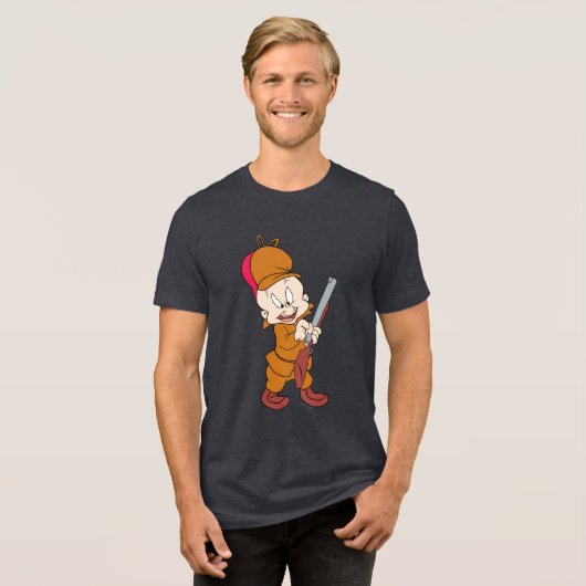 ELMER FUDD™ bereit für die Jagd Tri-Blend Shirt (Vorderseite voll)