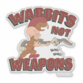 ELMER FUDD™ & BUGS BUNNY™ "Wabbits Not Waffen" Aufkleber (Vorderseite)