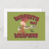 ELMER FUDD™ & BUGS BUNNY™ "Wabbits Not Waffen" Postkarte (Vorne/Hinten)