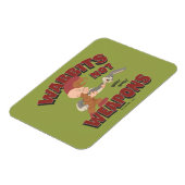 ELMER FUDD™ & BUGS BUNNY™ "Wabbits Not Weapons" Magnet (Linke Seite)