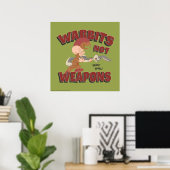ELMER FUDD™ & BUGS BUNNY™ "Wabbits Not Weapons" Poster (Heimbüro)