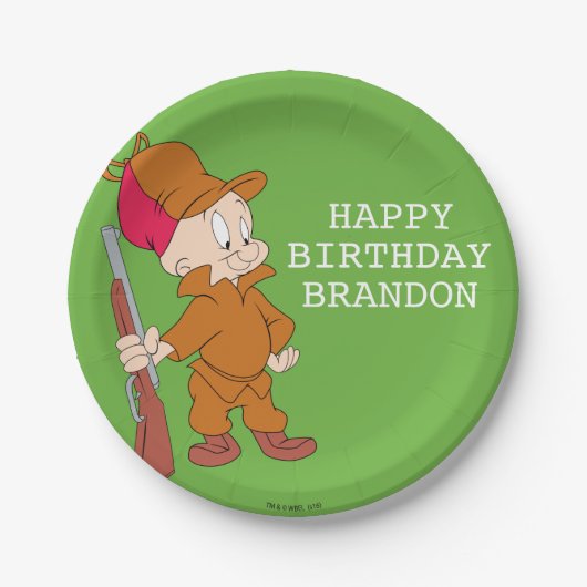 ELMER FUDD™ | Mit Gun Pappteller (Vorderseite)