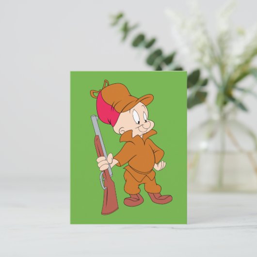 ELMER FUDD™ | Mit Gun Postkarte (Stehend Vorderseite)