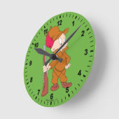ELMER FUDD™ | Mit Gun Runde Wanduhr (Winkel)