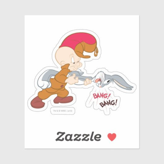 ELMER FUDD™ und BUGS BUNNY™ Aufkleber (Blatt)