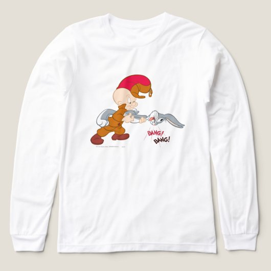 ELMER FUDD™ und BUGS BUNNY™ Tri-Blend Shirt (Design Vorderseite)