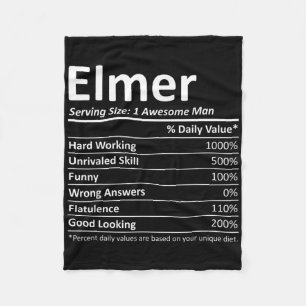 Elmer Nutrition Funny Birthday Personalisiert Name Fleecedecke