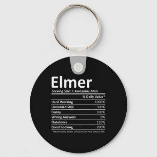 Elmer Nutrition Funny Birthday Personalisiert Name Schlüsselanhänger