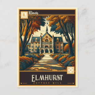 Elmhurst, Illinois    Vintage Postkarte