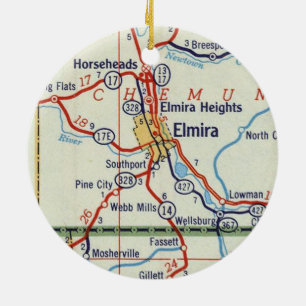 Elmira NY Keramik Ornament